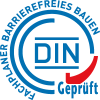 DIN-zertifizierter Fachplaner für barrierefreies Bauen Stempel_DIN_FP